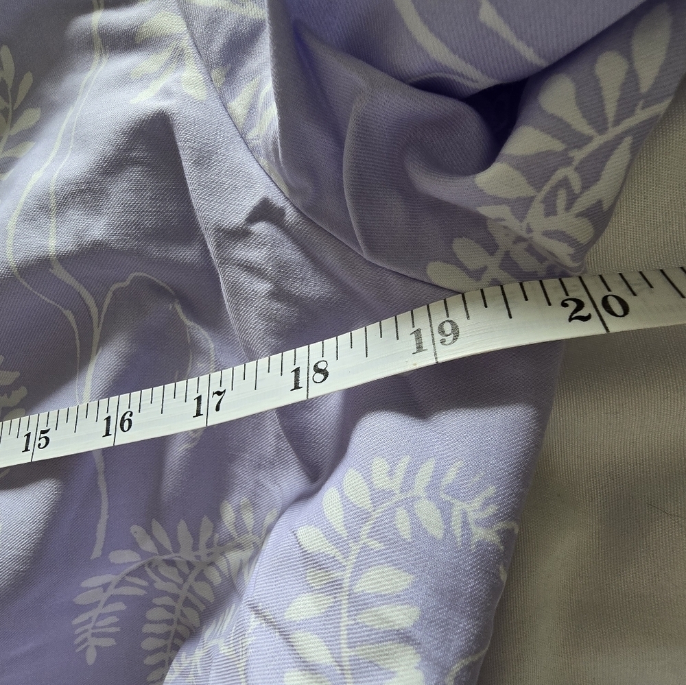 I.N.C. Floral Lavender Dress with Tie Front Size L 100% Cotton - Picture 11 of 16